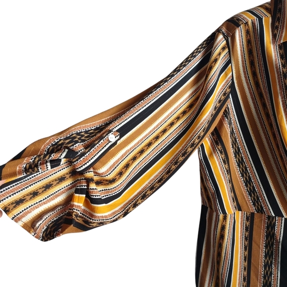 Ruby Rd. Split Button Mixed Stripe Tweed Front Top Blouse Size 1X - Picture 9 of 12